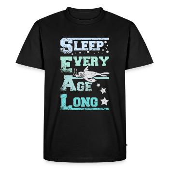 Dormez tous les âges longs phoques - T-shirt Premium bio Homme - noir - Devant - Nico (187cm)