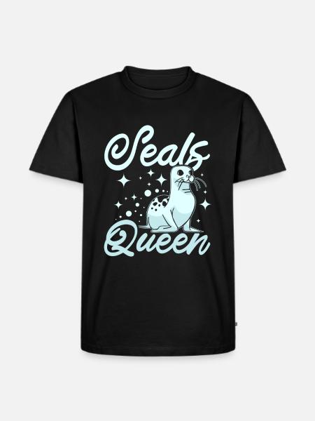 Femmes Fille Seals reine - T-shirt Premium bio Homme - noir