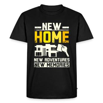New home new adventure ne memories - Men's Premium Organic T-Shirt - black - Front - Nico (187cm)