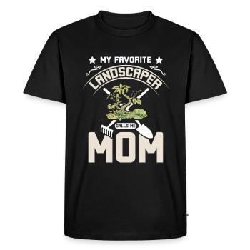 Mon paysagiste préféré m’appelle maman - T-shirt Premium bio Homme - noir - Devant - Nico (187cm)