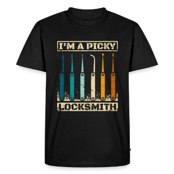 I'm a picky locksmith - Men's Premium Organic T-Shirt - black - Front - Nico (187cm)