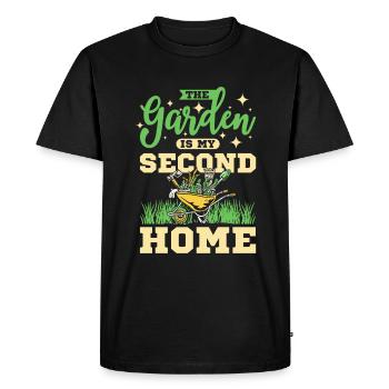 Le jardin est ma deuxième maison - T-shirt Premium bio Homme - noir - Devant - Nico (187cm)