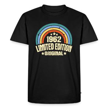 60th birthday 1962 vintage retro 60 years - Men's Premium Organic T-Shirt - black - Front - Nico (187cm)