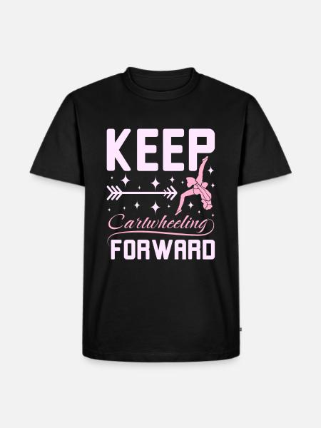 Keep catwheelig forward - Men's Premium Organic T-Shirt - black