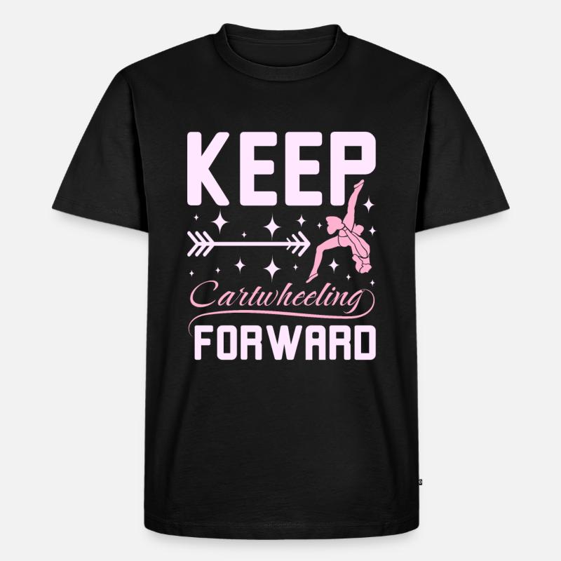 Keep catwheelig forward - Men's Premium Organic T-Shirt - black
