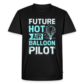 Future montgolfière - T-shirt Premium bio Homme - noir - Devant - Nico (187cm)