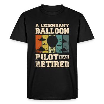 Un pilote de ballon légendaire a pris sa retraite - T-shirt Premium bio Homme - noir - Devant - Nico (187cm)