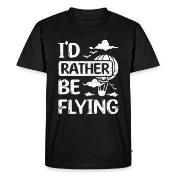Je préfère piloter une montgolfière - T-shirt Premium bio Homme - noir - Devant - Nico (187cm)