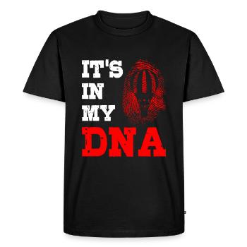 C’est dans mon ADN pilote de montgolfière - T-shirt Premium bio Homme - noir - Devant - Nico (187cm)