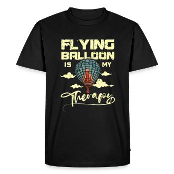 Le ballon volant est ma thérapie - T-shirt Premium bio Homme - noir - Devant - Nico (187cm)