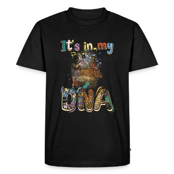 Peinture C'est dans mon art ADN - T-shirt Premium bio Homme - noir - Devant - Nico (187cm)