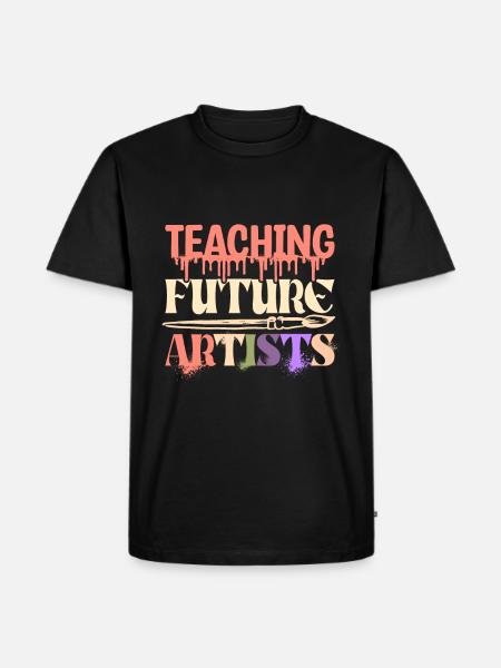 Teacher Teaching future artists - Men's Premium Organic T-Shirt - black