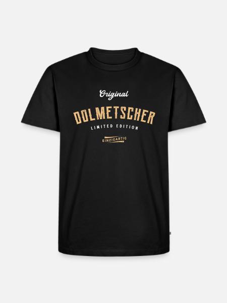 Dolmetscher Limited Edition - Männer Premium Bio T-Shirt - Schwarz