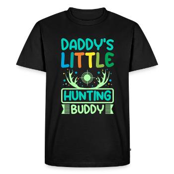 Daddy's little hunting buddy - Men's Premium Organic T-Shirt - black - Front - Nico (187cm)