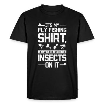 fly fishing bait insects - Men's Premium Organic T-Shirt - black - Front - Nico (187cm)