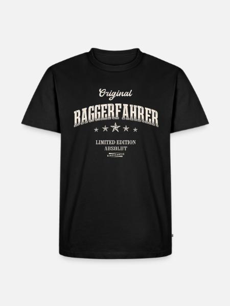 Baggerfahrer Limited Edition Baggerführer - Männer Premium Bio T-Shirt - Schwarz