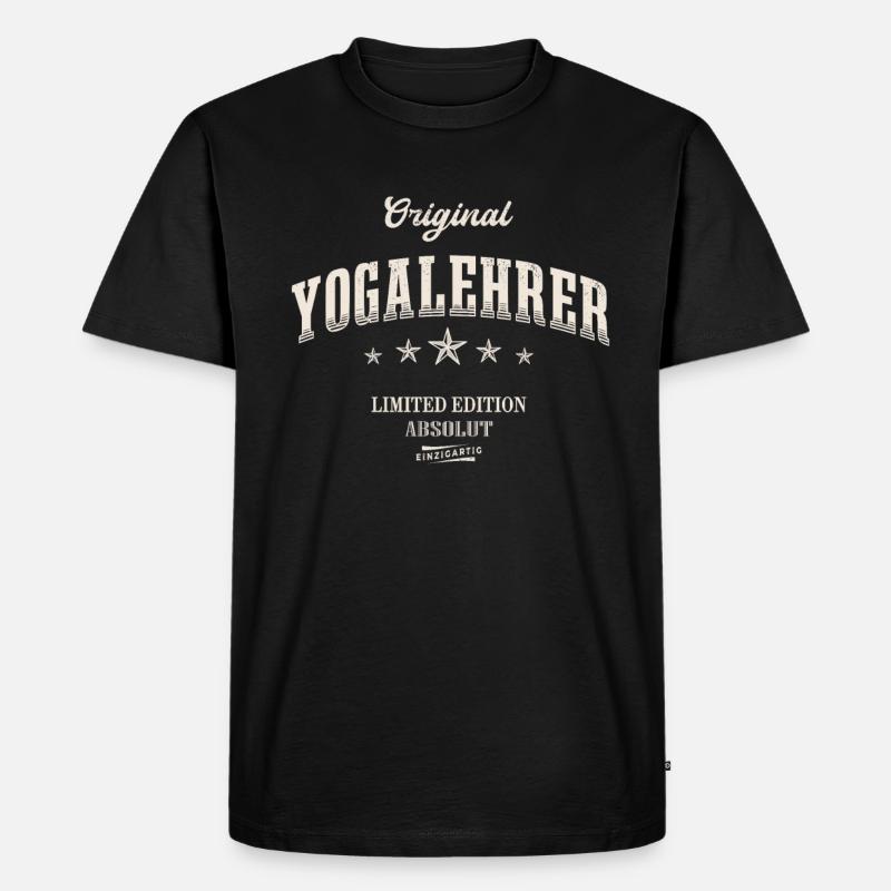 Yogalehrer Limited Edition - Männer Premium Bio T-Shirt - Schwarz
