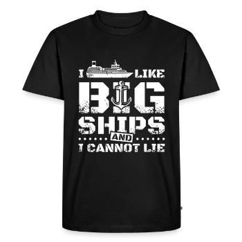 J’aime les gros navires et je ne peux pas mentir - T-shirt Premium bio Homme - noir - Devant - Nico (187cm)