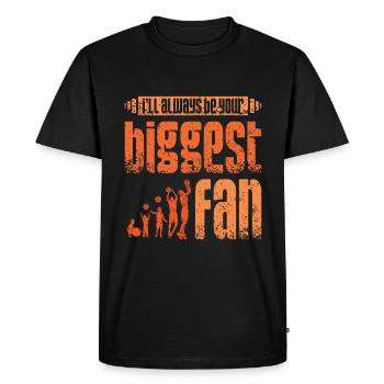 Je serai ton plus grand fan de basket-ball - T-shirt Premium bio Homme - noir - Devant - Nico (187cm)