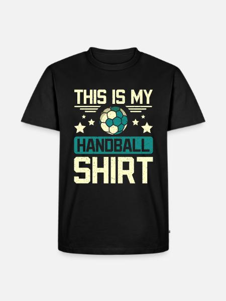 This is my handball - Men's Premium Organic T-Shirt - black