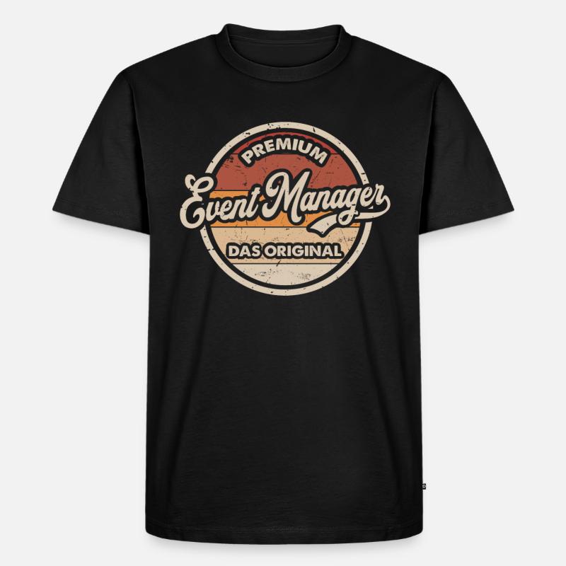 Event Manager Original Eventmanager - Männer Premium Bio T-Shirt - Schwarz