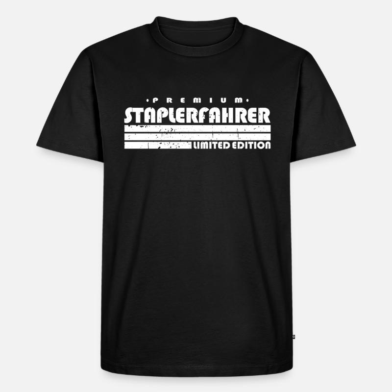 Staplerfahrer Limited Edition Gabelstapler - Männer Premium Bio T-Shirt - Schwarz