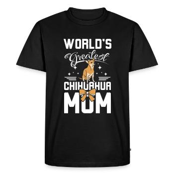 La plus grande maman chihuahua du monde - T-shirt Premium bio Homme - noir - Devant - Nico (187cm)