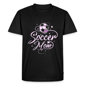 Fête des mères Maman Soccer Maman - T-shirt Premium bio Homme - noir - Devant - Nico (187cm)