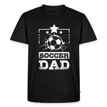 Fathers day Daddy Soccer Dad - Men's Premium Organic T-Shirt - black - Front - Nico (187cm)