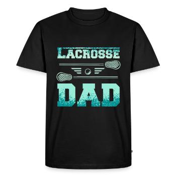 Fathers Day Daddy Lacrosse Dad - Men's Premium Organic T-Shirt - black - Front - Nico (187cm)