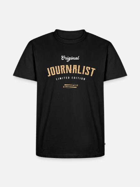 Journalist Limited Edition - Männer Premium Bio T-Shirt - Schwarz