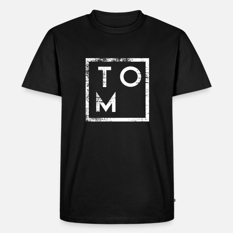 Tom Minimalismus - Männer Premium Bio T-Shirt - Schwarz