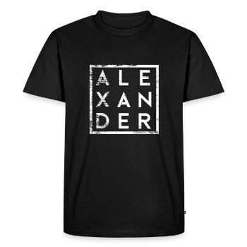 Alexander Minimalisme - T-shirt Premium bio Homme - noir - Devant - Nico (187cm)