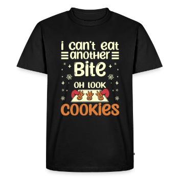I can't eat another bite oh look christmas cookies - Men's Premium Organic T-Shirt - black - Front - Nico (187cm)