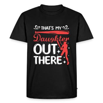 C’est ma fille là-bas - T-shirt Premium bio Homme - noir - Devant - Nico (187cm)