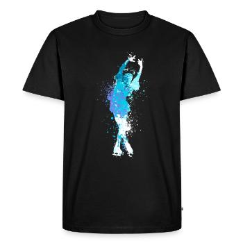 Splash Sports d’hiver Danse Figure Patinage sur glace fille - T-shirt Premium bio Homme - noir - Devant - Nico (187cm)