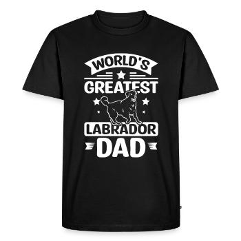 Le plus grand papa labrador du monde - T-shirt Premium bio Homme - noir - Devant - Nico (187cm)
