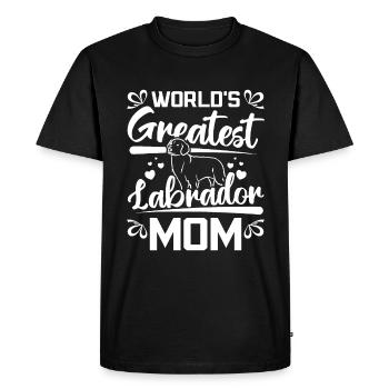 La plus grande maman labrador du monde - T-shirt Premium bio Homme - noir - Devant - Nico (187cm)