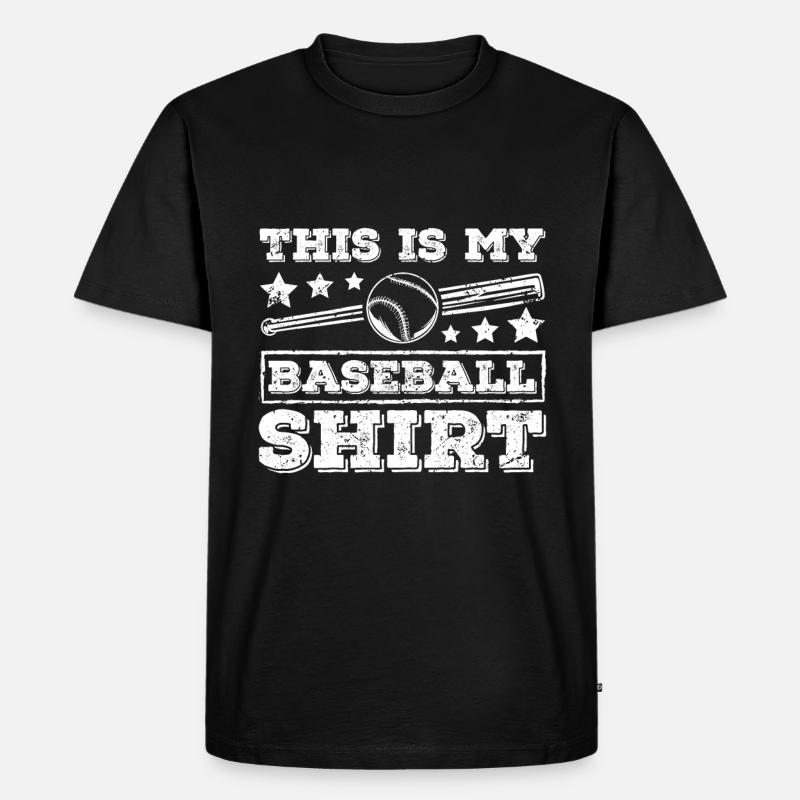 This is my baseball - Männer Premium Bio T-Shirt - Schwarz