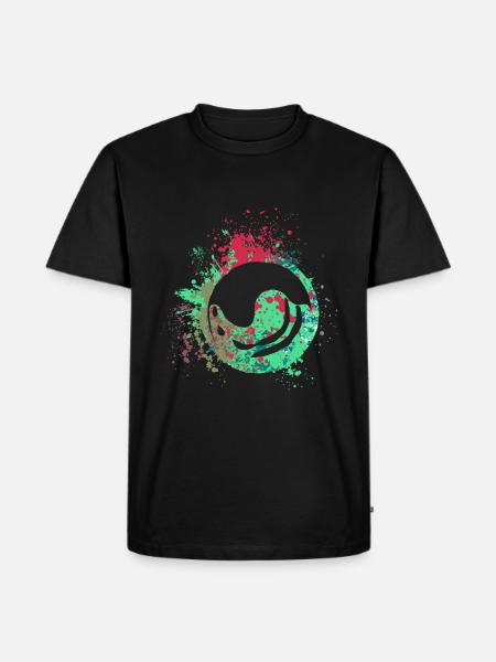 Splash Art Lacrosse - Men's Premium Organic T-Shirt - black