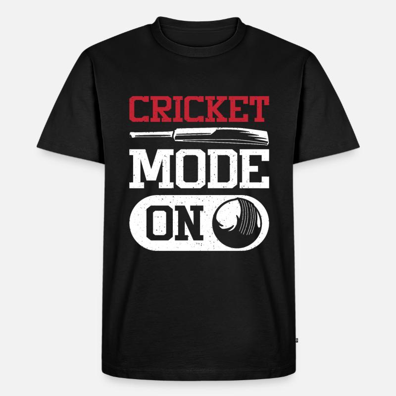 Cricket mode on - Männer Premium Bio T-Shirt - Schwarz