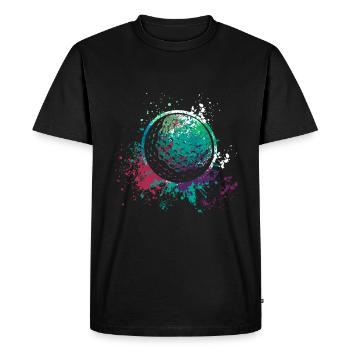 Splash Art Golf Balle de golf - T-shirt Premium bio Homme - noir - Devant - Nico (187cm)