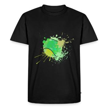 Balle de tennis Splash Art - T-shirt Premium bio Homme - noir - Devant - Nico (187cm)