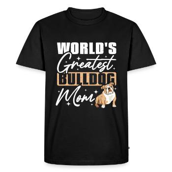 La plus grande maman bouledogue anglaise du monde - T-shirt Premium bio Homme - noir - Devant - Nico (187cm)