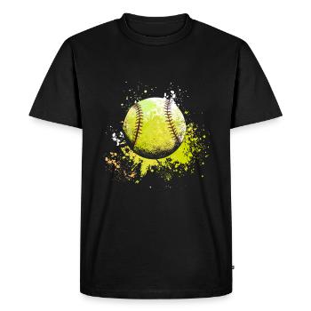 Splash Art Softball - T-shirt Premium bio Homme - noir - Devant - Nico (187cm)