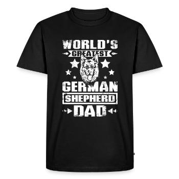 Le plus grand père berger allemand du monde - T-shirt Premium bio Homme - noir - Devant - Nico (187cm)