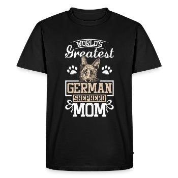 La plus grande maman berger allemand du monde - T-shirt Premium bio Homme - noir - Devant - Nico (187cm)