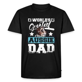 Le plus grand papa australien du monde - T-shirt Premium bio Homme - noir - Devant - Nico (187cm)