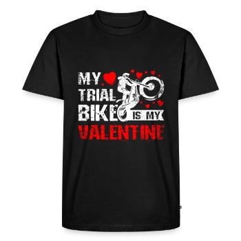 Mon vélo de trial est ma Saint-Valentin - T-shirt Premium bio Homme - noir - Devant - Nico (187cm)