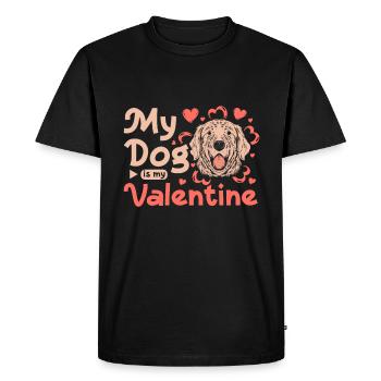 Mon chien Golden retriever est mon Valentin - T-shirt Premium bio Homme - noir - Devant - Nico (187cm)